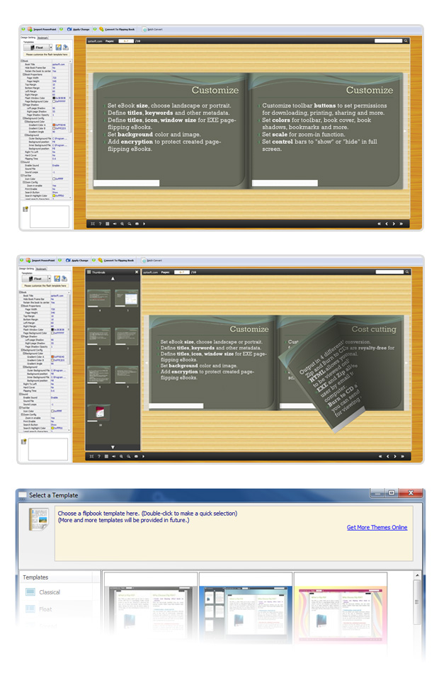 screenshots for FlippingBook maker